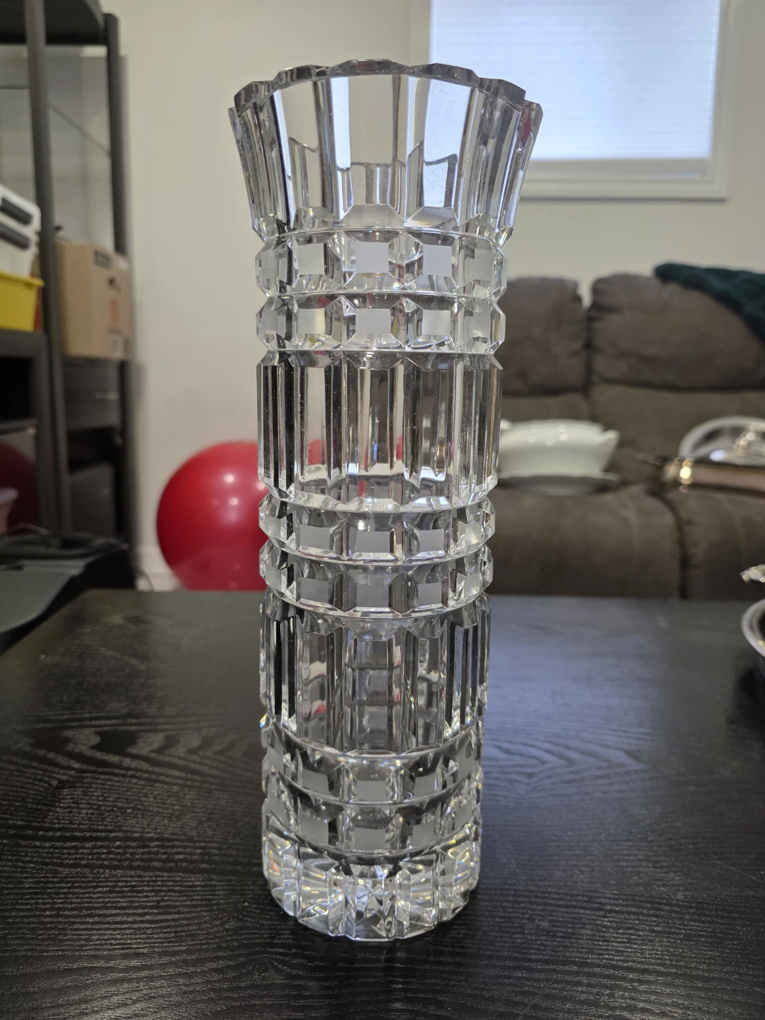 Crystal Cut Glass Vase