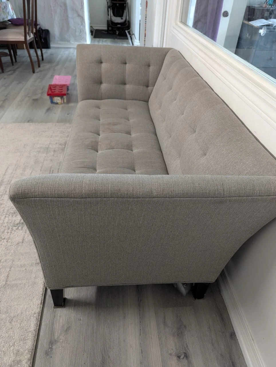 Grey Tufted Loveseat - IKEA - photo 2