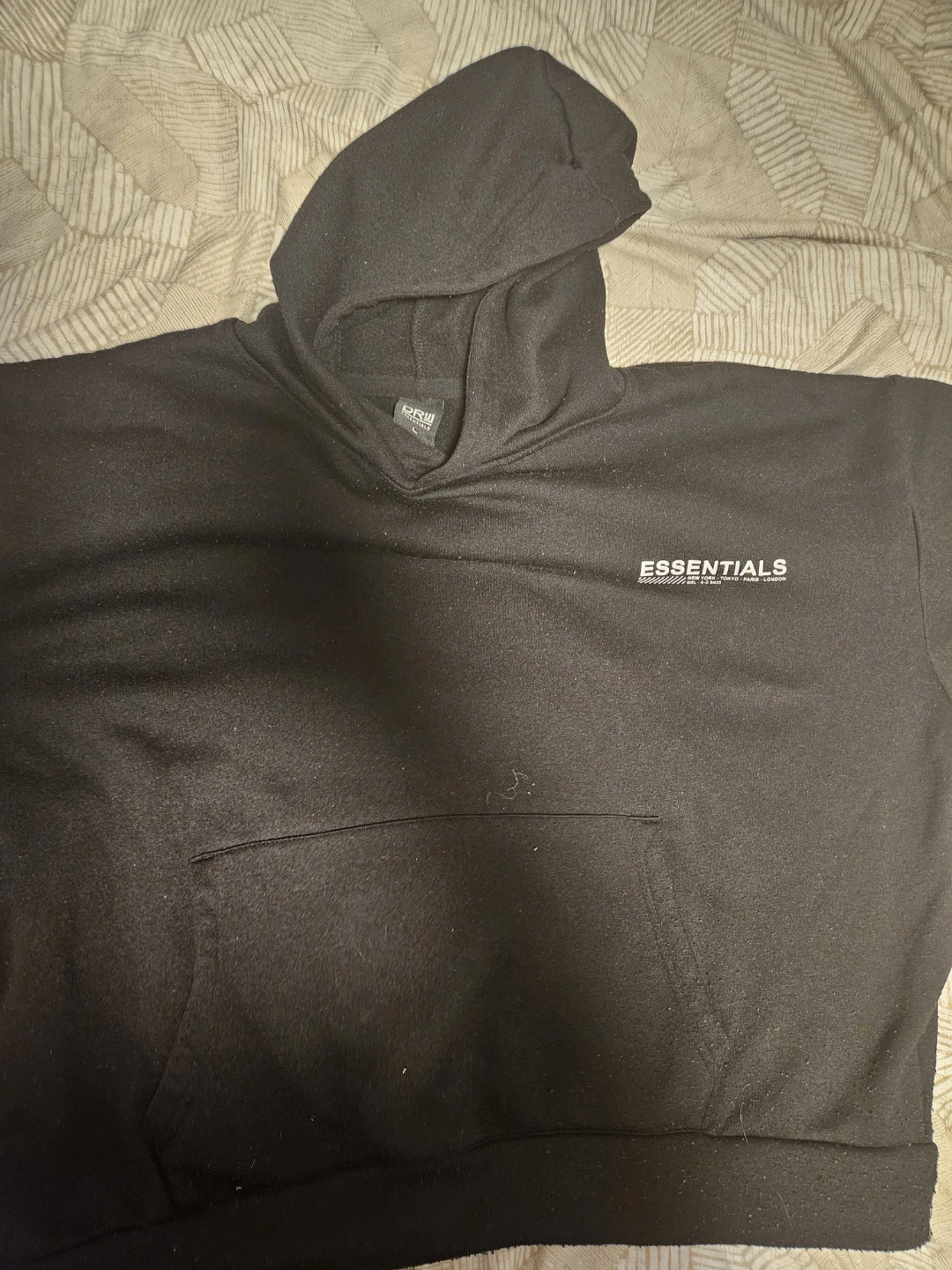 Black Essentials Hoodie