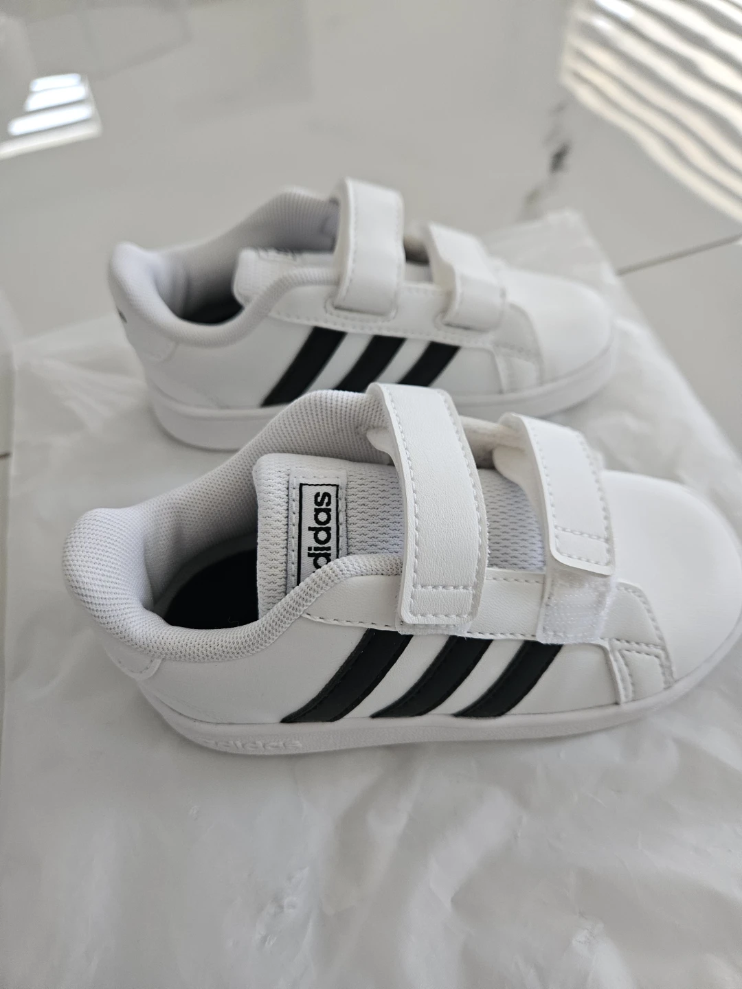 Adidas Grand Court Shoes - Toddler Size 5 - White/Black - photo 3