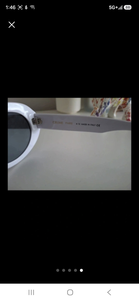 Celine White Oval Sunglasses - photo 3