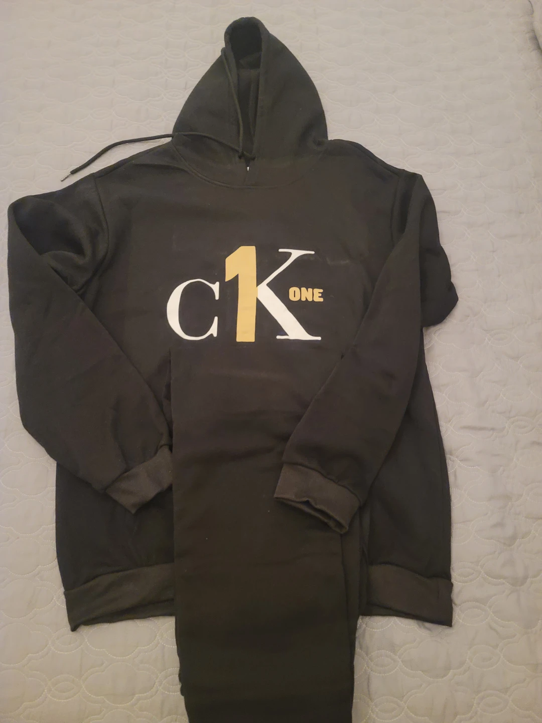 Black Hoodie and Sweatpants Set