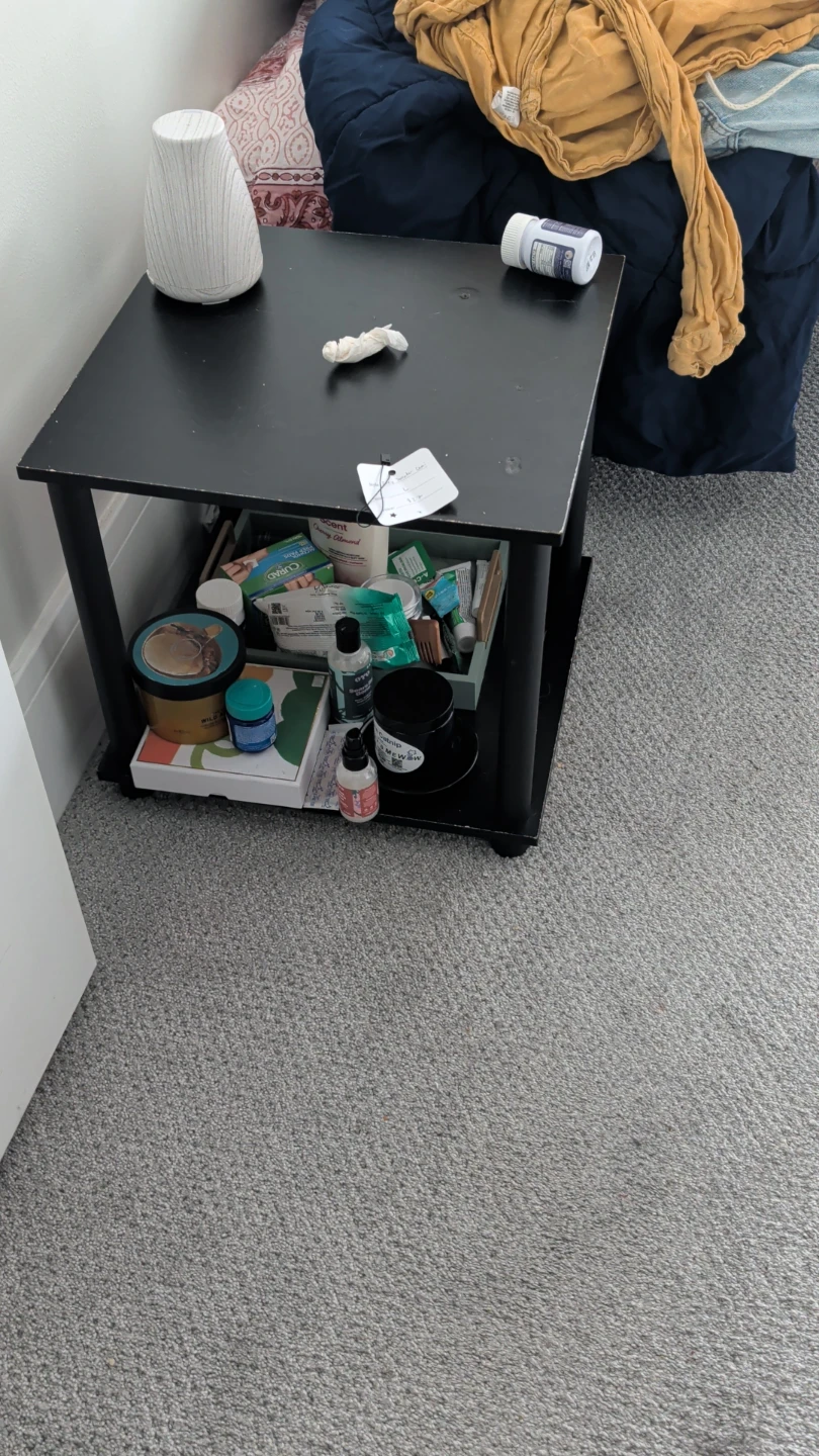 Black side table