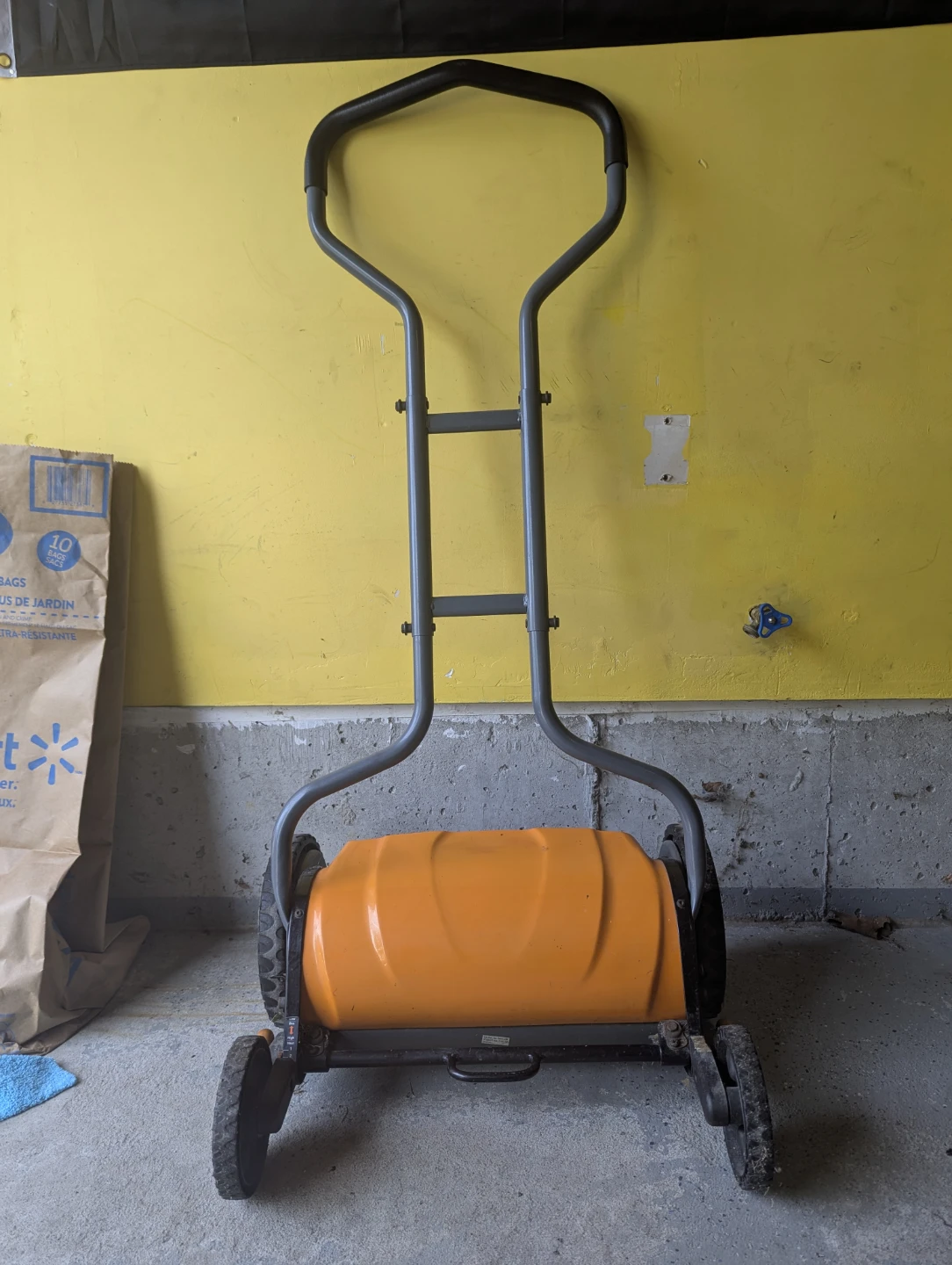 Orange Push Reel Mower