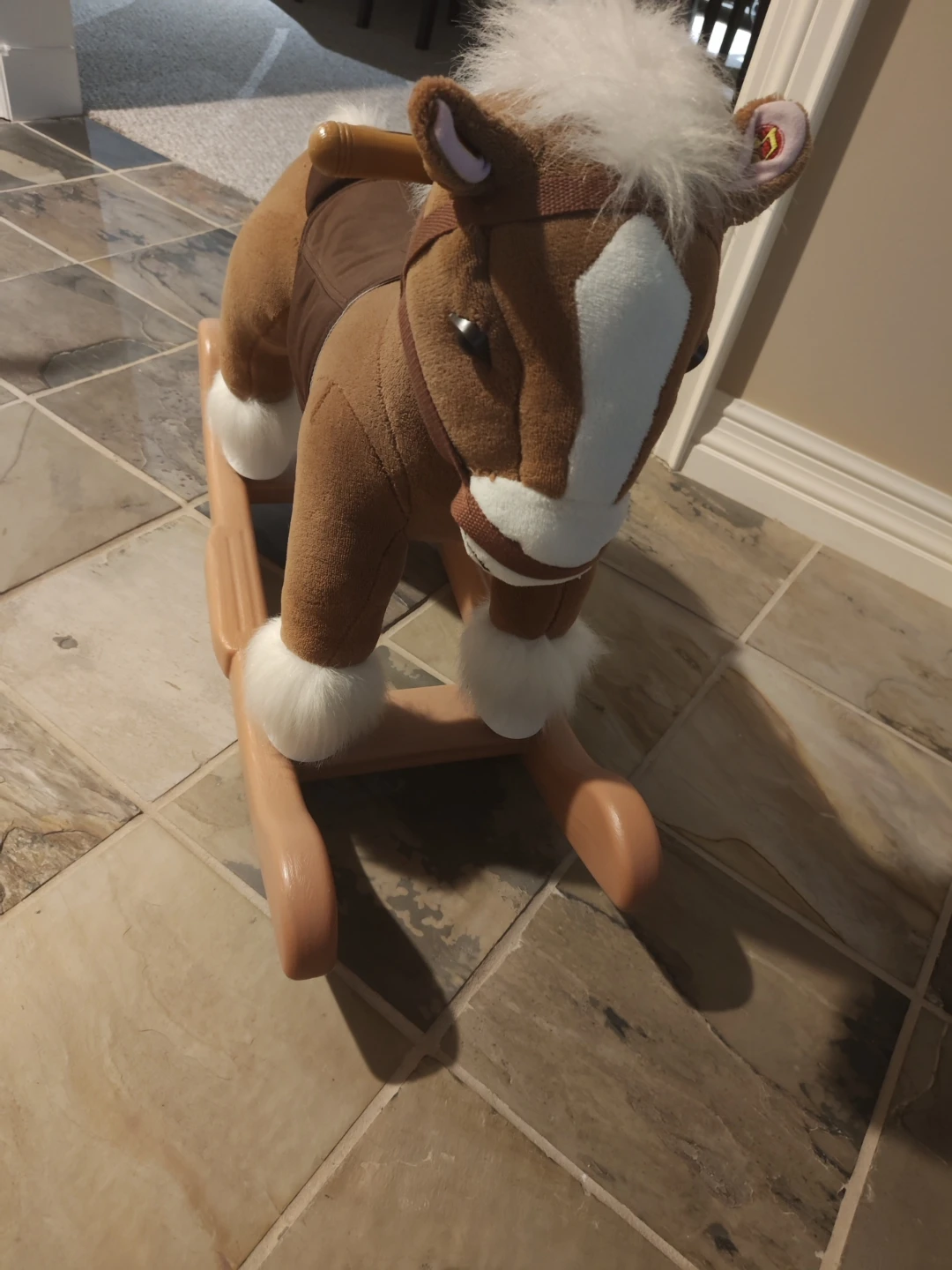 Brown Plush Rocking Horse (Kiddieland) - photo 2