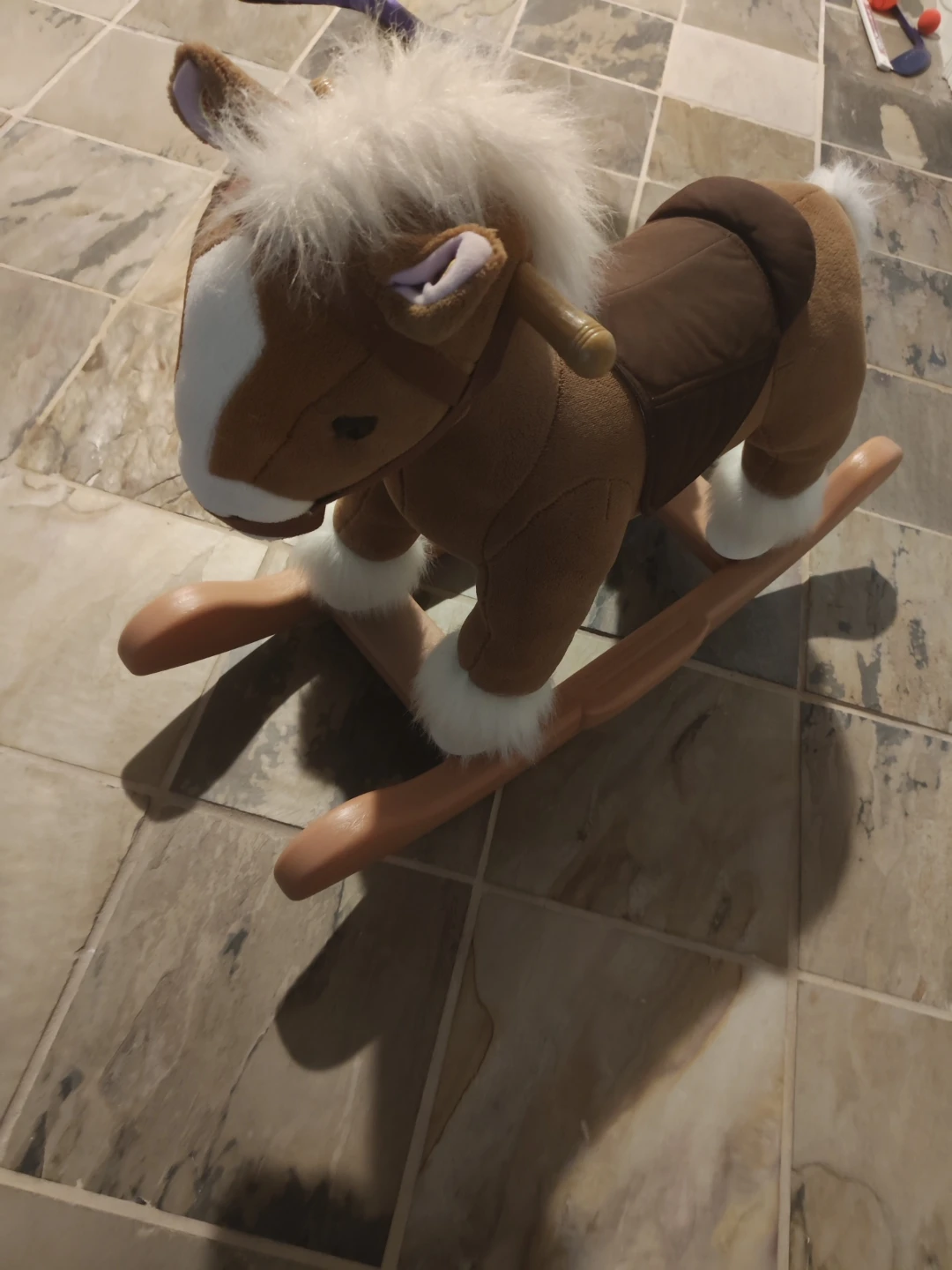 Brown Plush Rocking Horse (Kiddieland) - photo 3