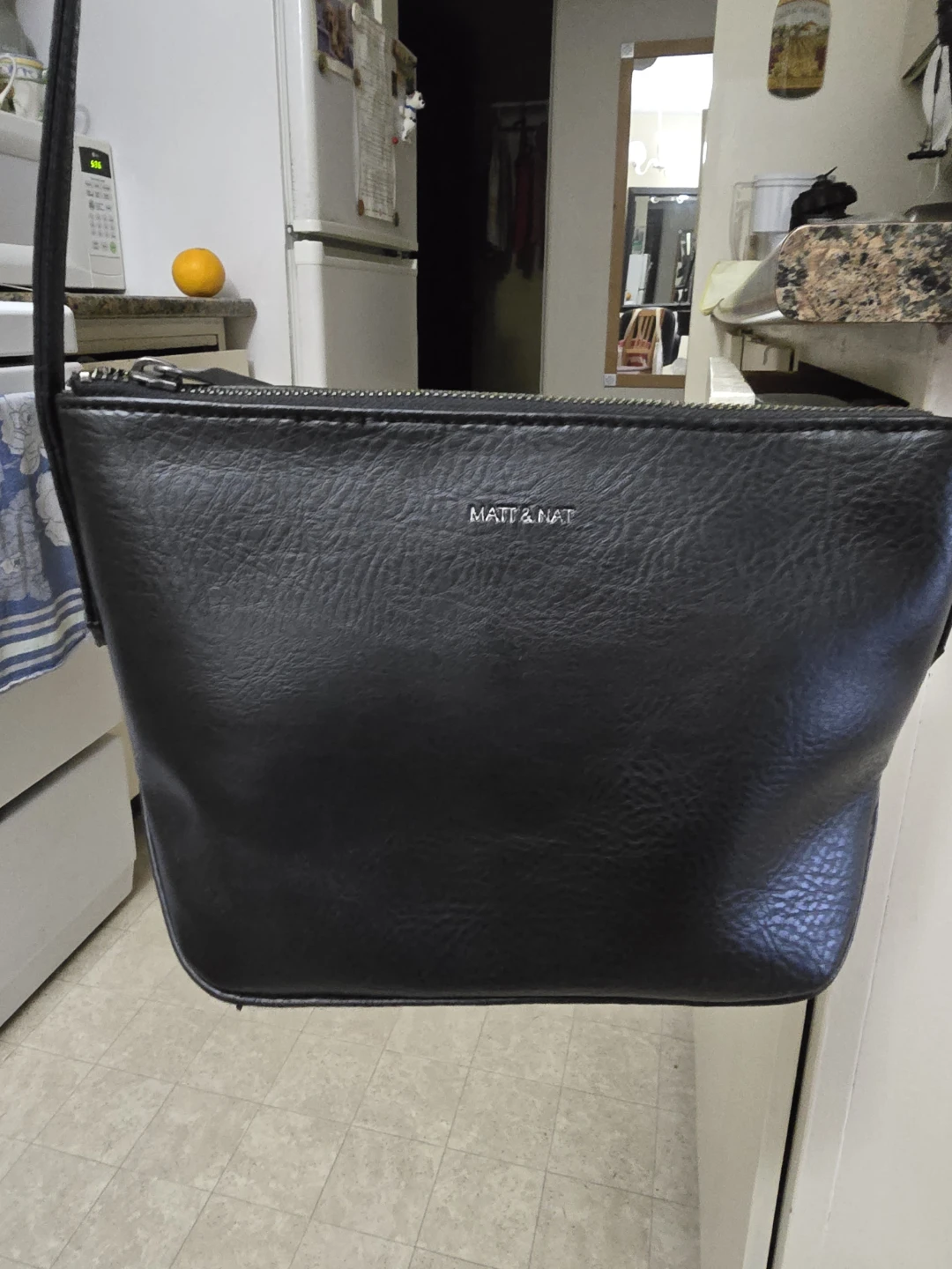 Matt & Nat Black Faux Leather Shoulder Bag
