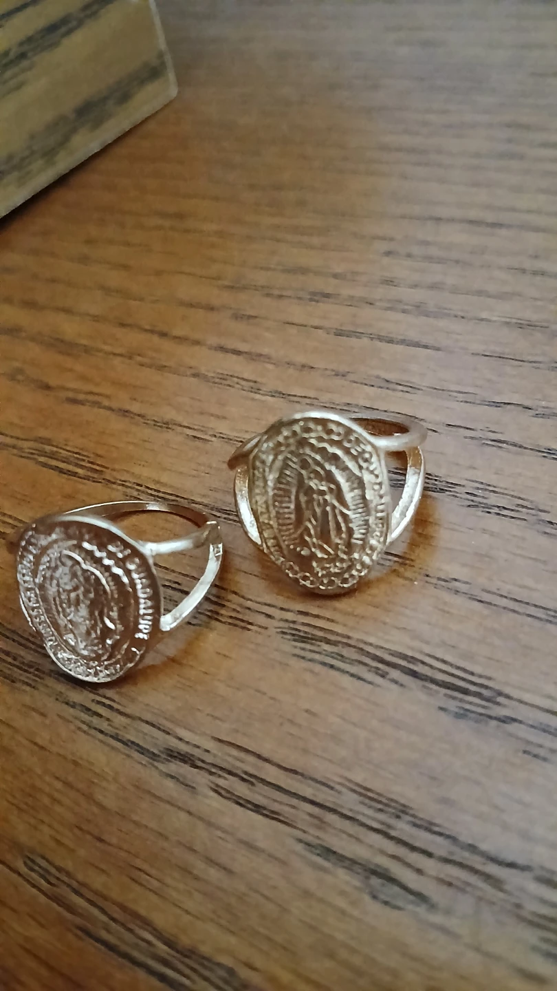 Lot of 2 Religious Medal Rings