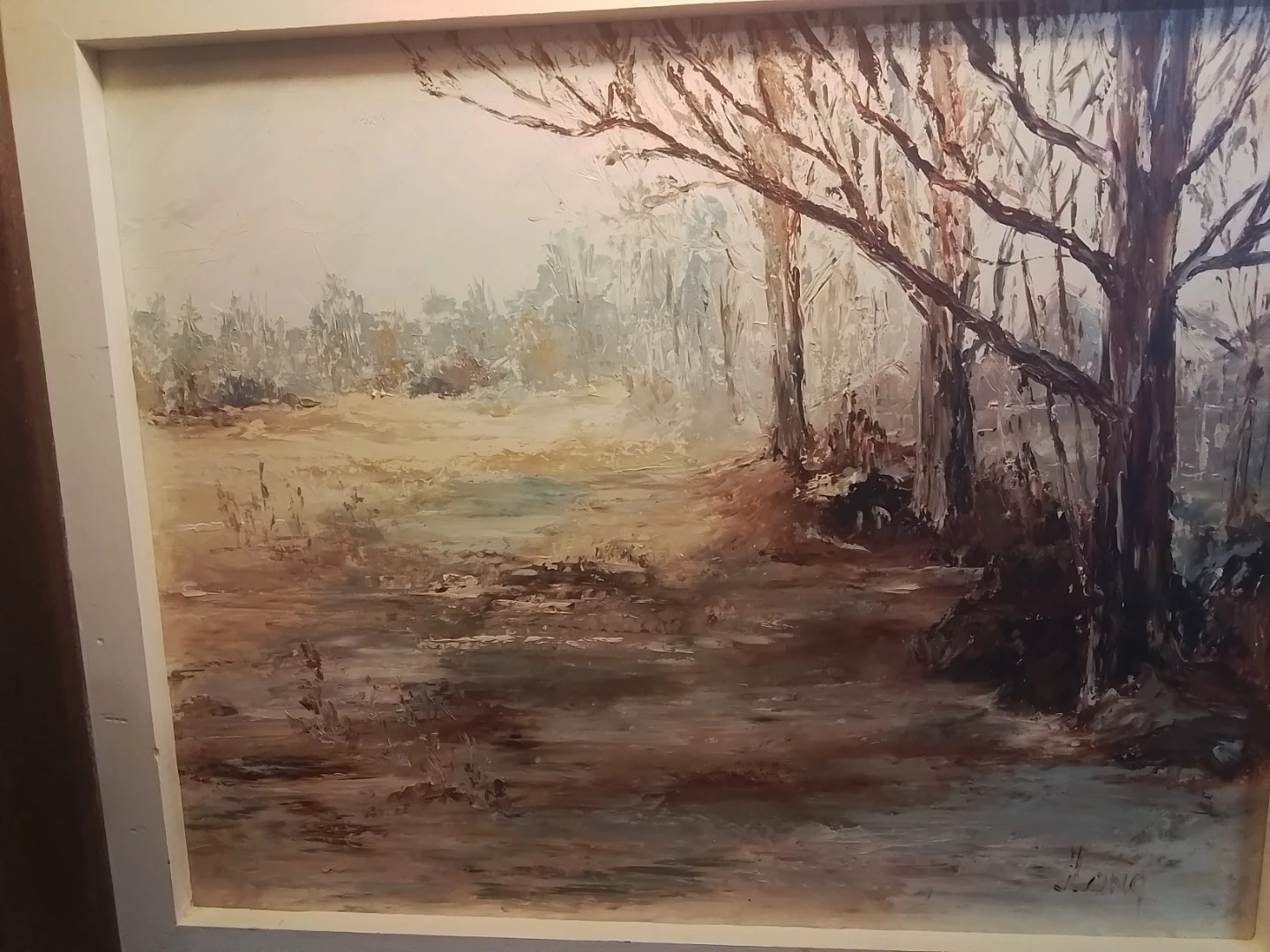 Oil Painting of Winter Forest Landscape by Long - photo 2