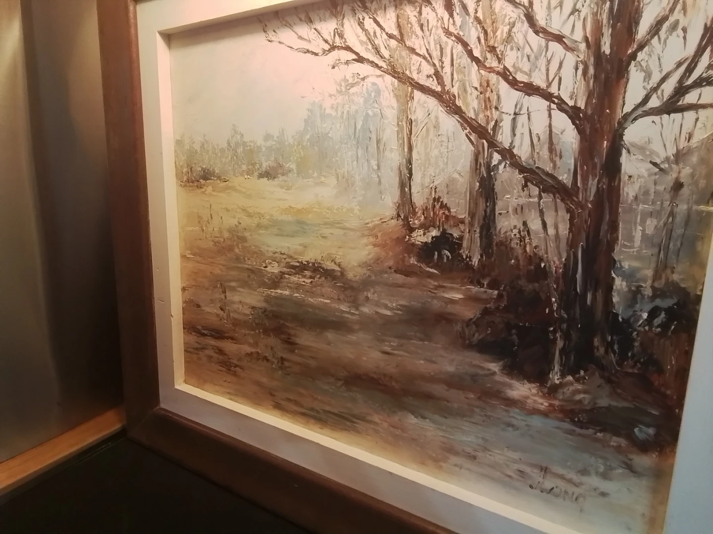 Oil Painting of Winter Forest Landscape by Long - photo 4