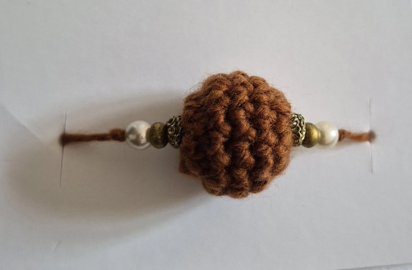 Handmade Crocheted Rakhi with Beads - photo 2