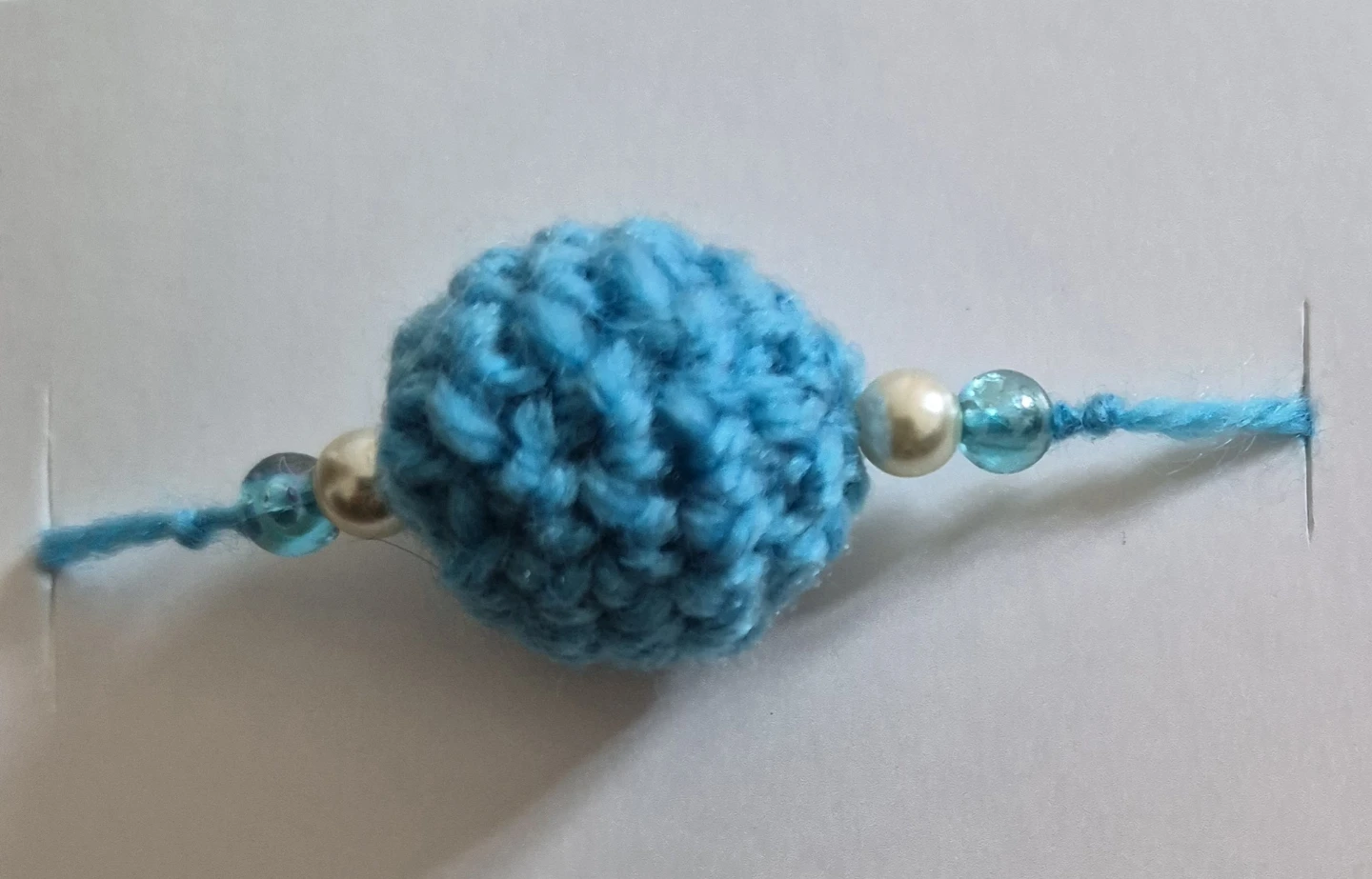 Handmade Crocheted Rakhi with Beads - photo 5