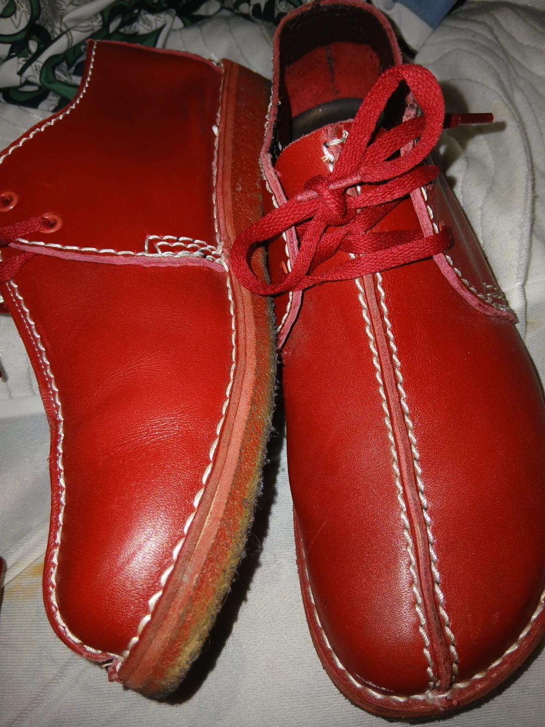 Clarks Red Leather Shoes - photo 3