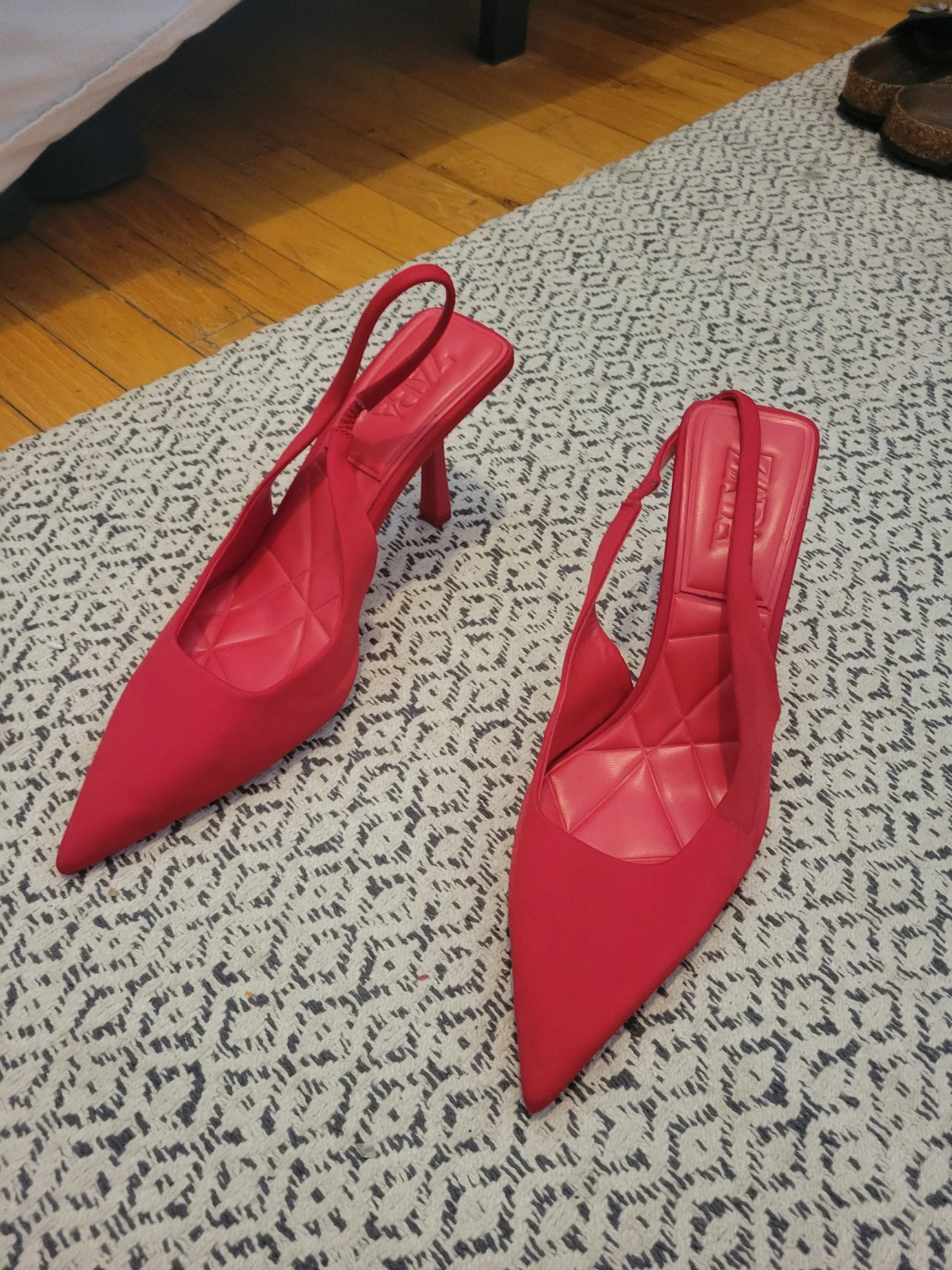 ZARA Red Slingback Heels - Size 40