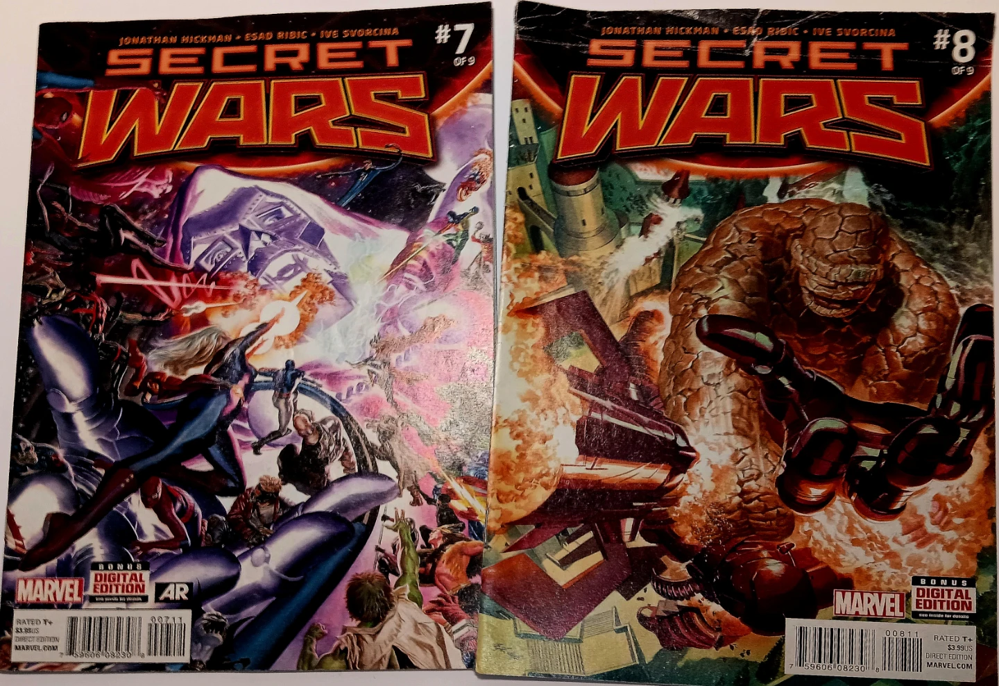 Secret Wars #7 & #8 of 9 Marvel Comics - Alex Ross cover 2015 - photo 2