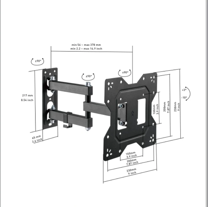 (BRAND NEW) Full Motion Adjustable TV Wall Mount for 23-43" Tvs - photo 4