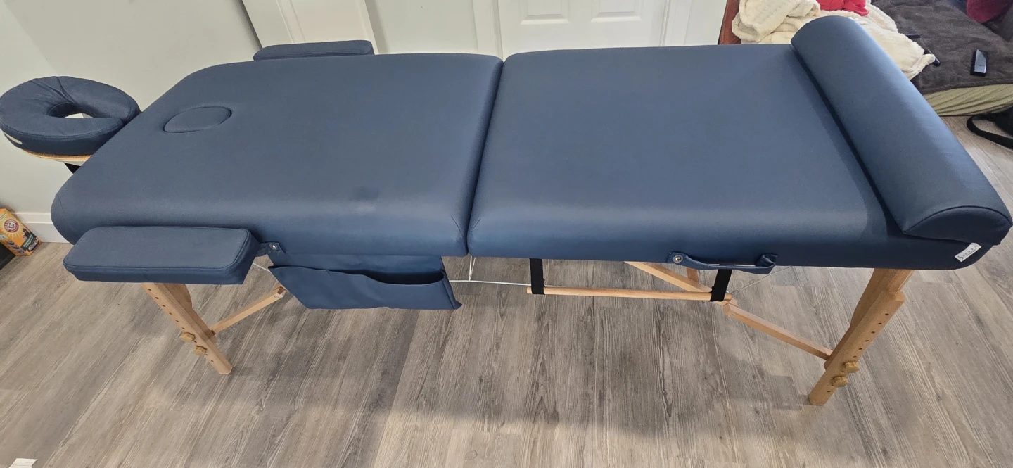 Blue Portable Massage Table with Accessories - photo 5