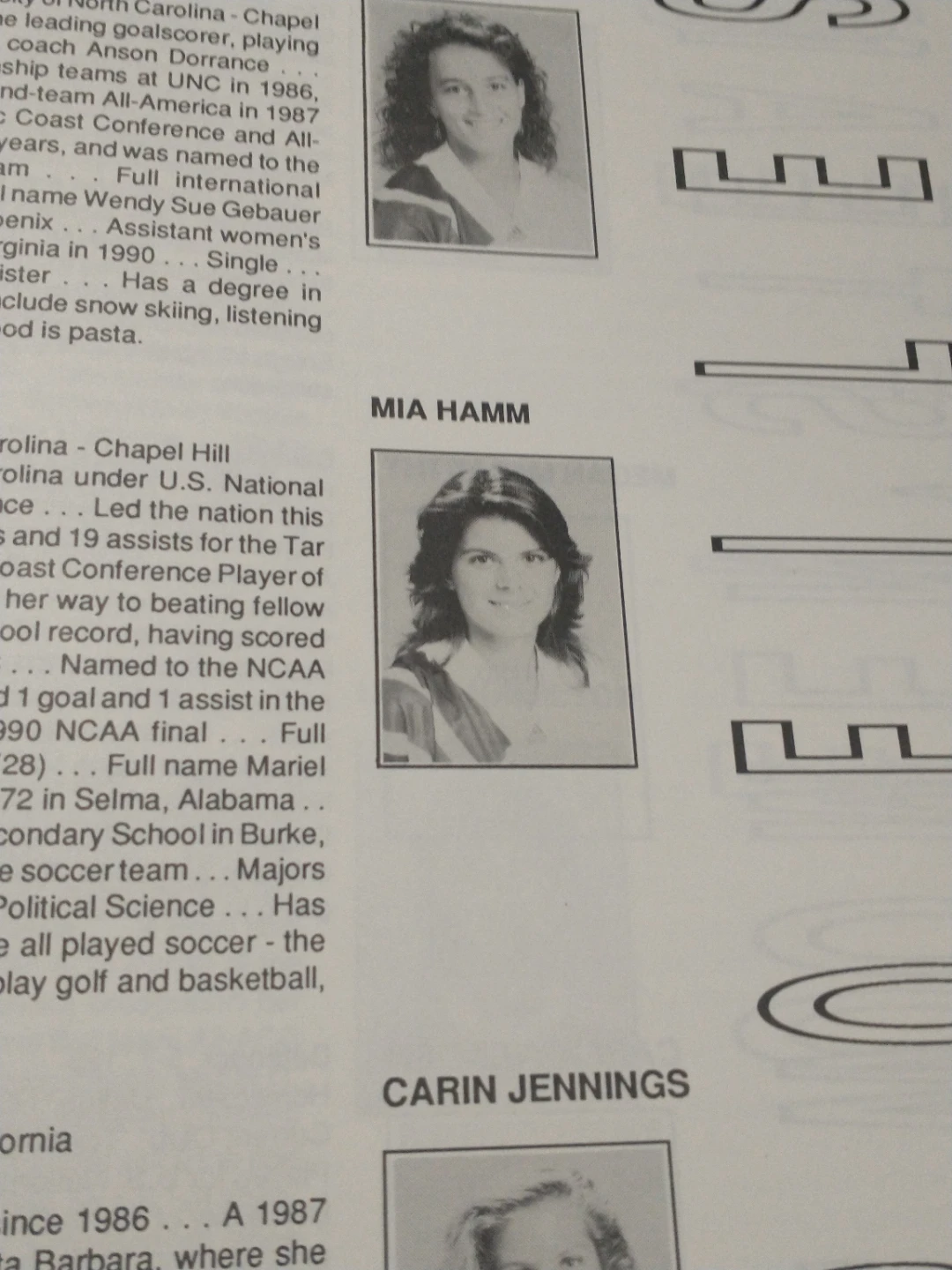 1991 USA Women's Soccer Exhibition Program vs UCSB - photo 2