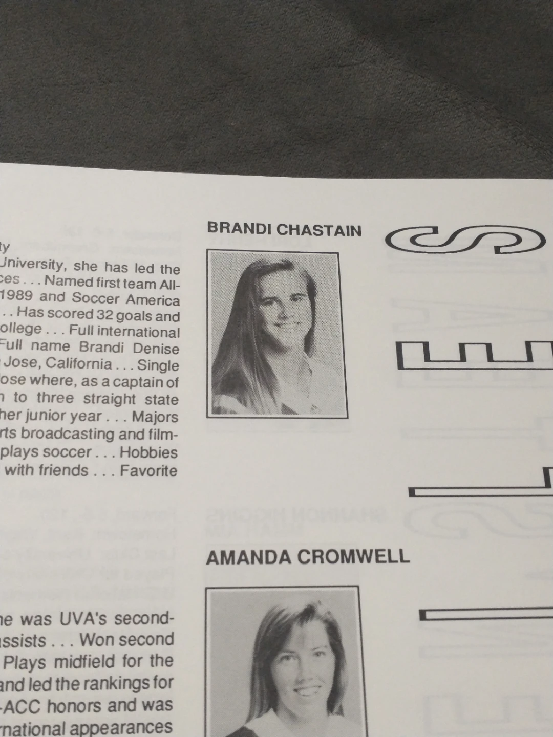 1991 USA Women's Soccer Exhibition Program vs UCSB - photo 3