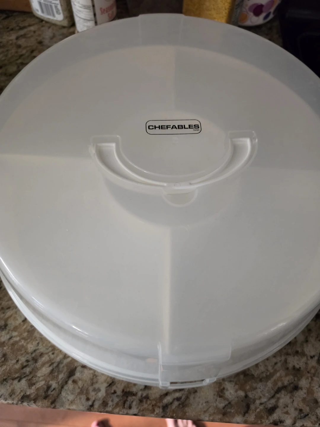 Chefables Round Divided Serving Platter with Lid