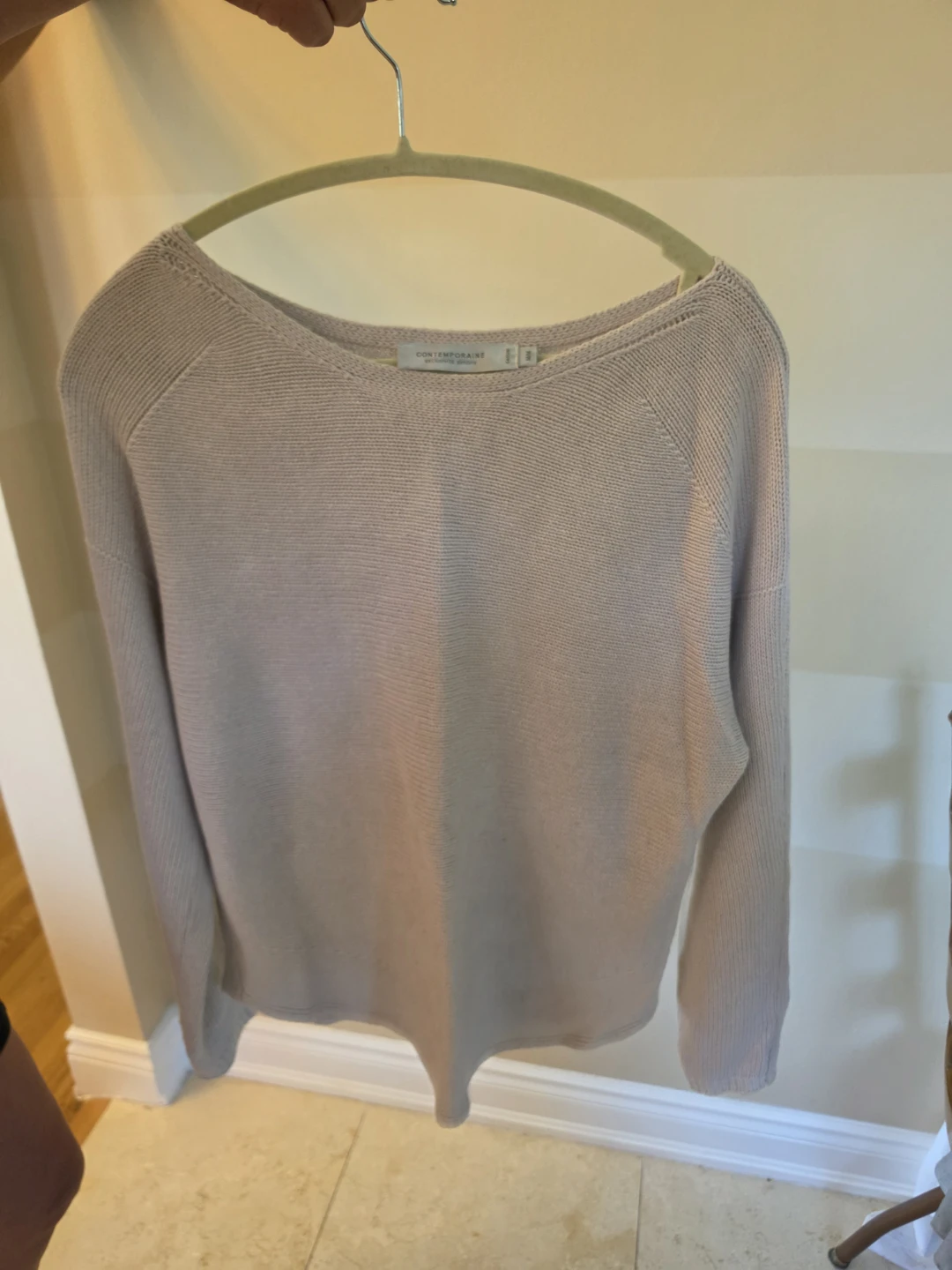 Contemporaine light pink knit sweater