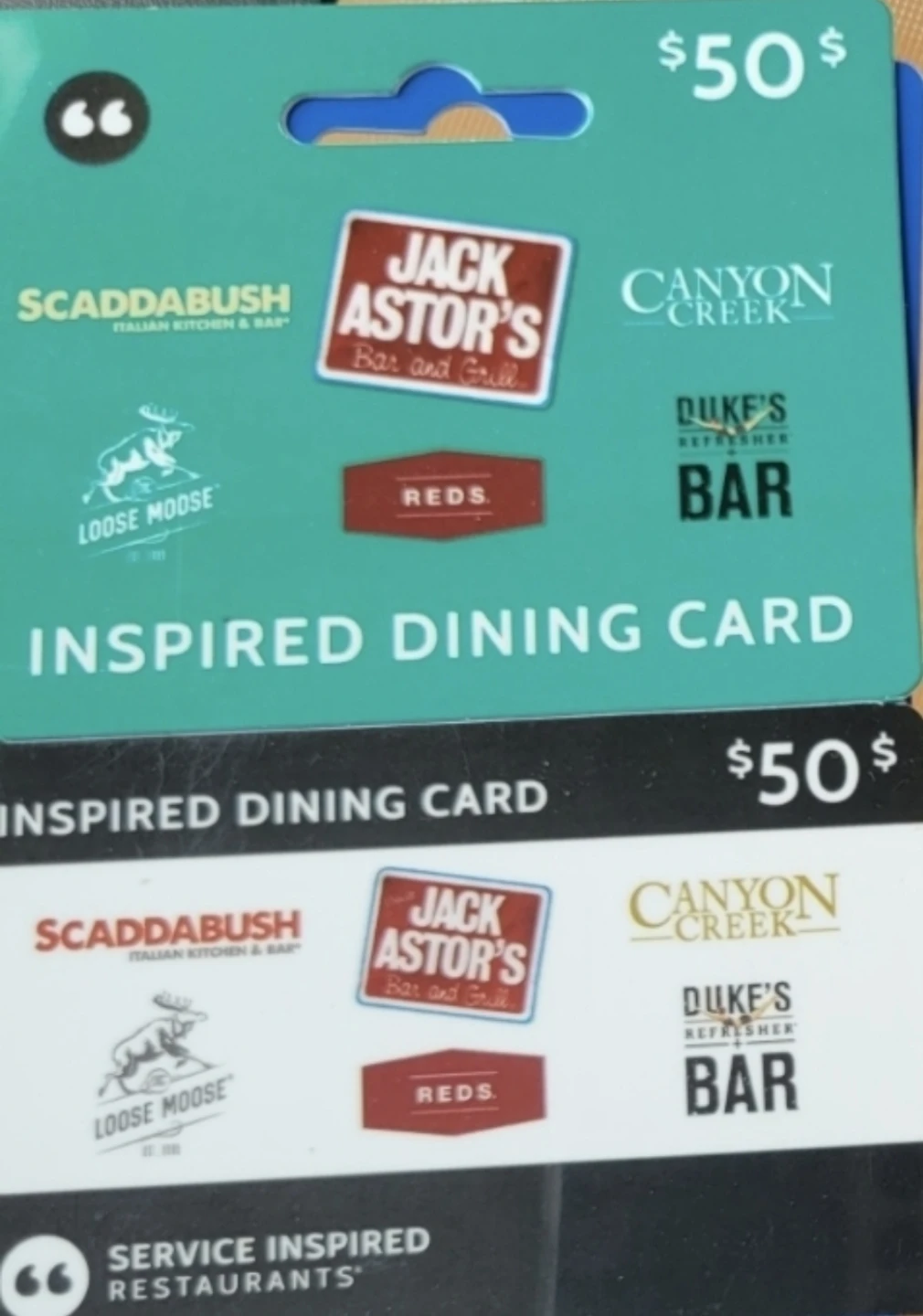 $50 Inspired Dining Card