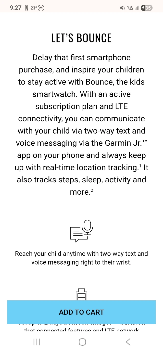 Garmin Bounce Kids smartwatch - photo 2