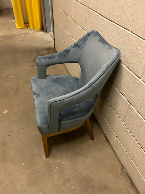 Chic Home Danu Velvet Upholstered Accent Chair - Blue - photo 2