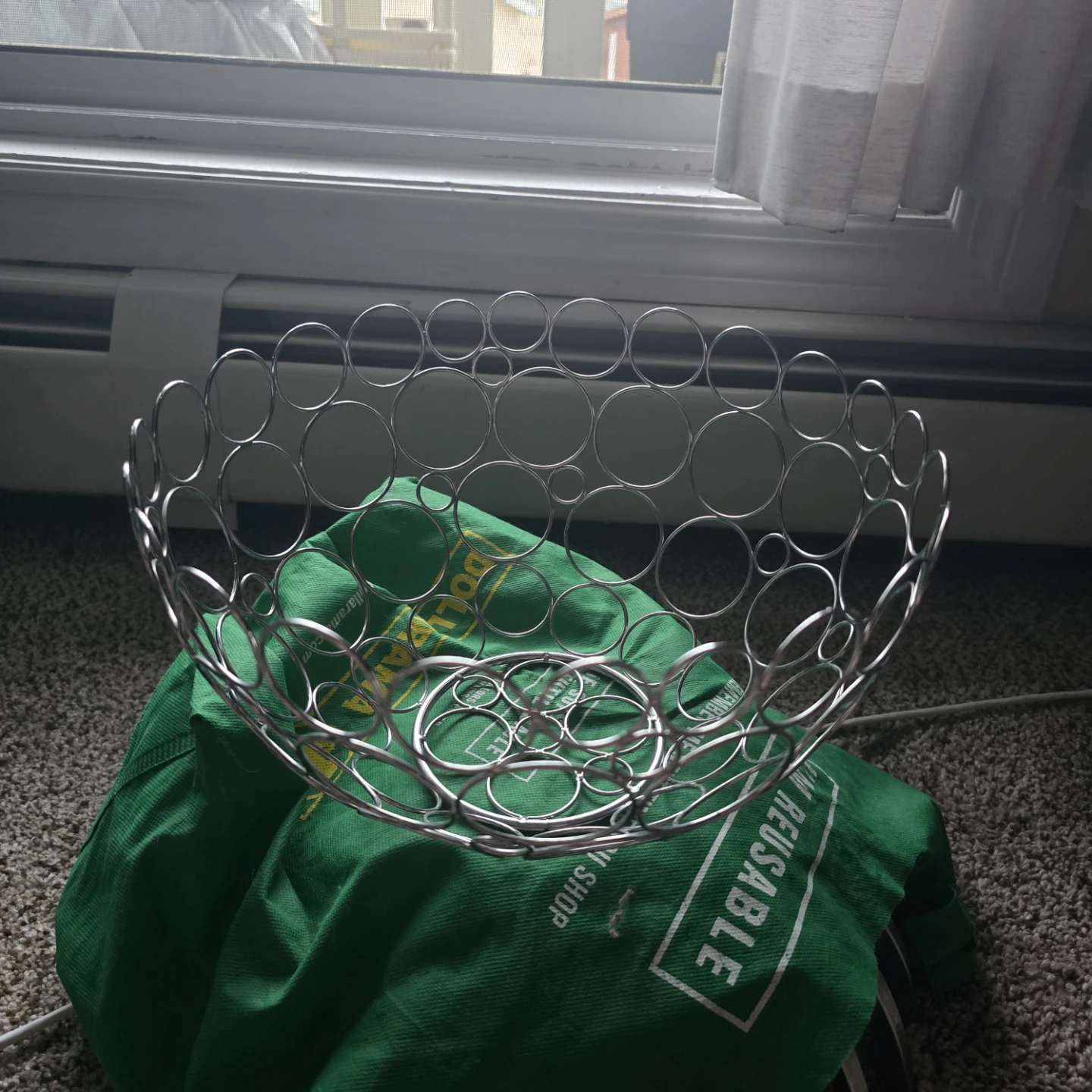 Silver Wire Fruit Bowl