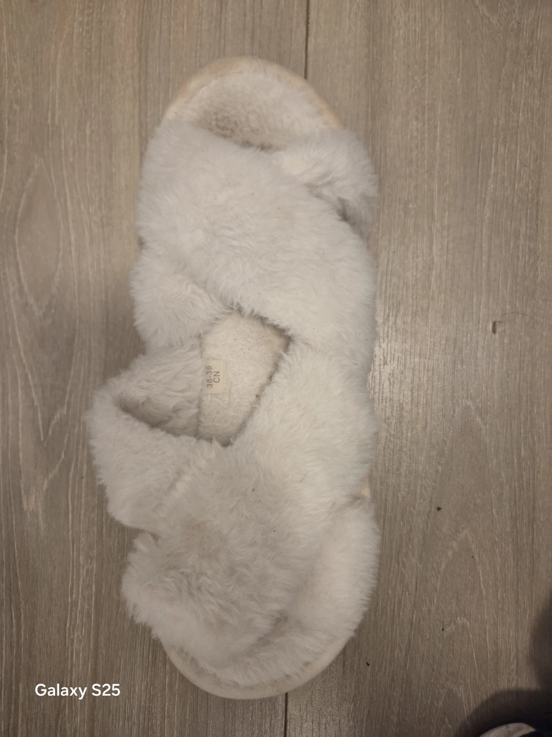 White Fuzzy Slippers