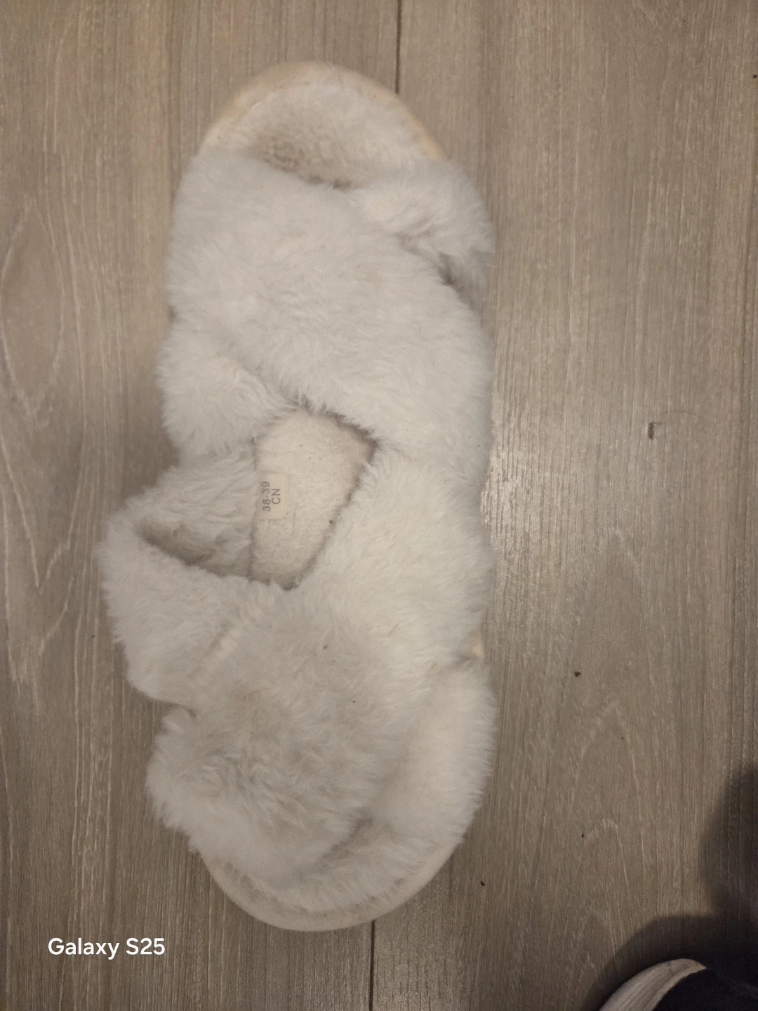 White Fuzzy Slippers - photo 2