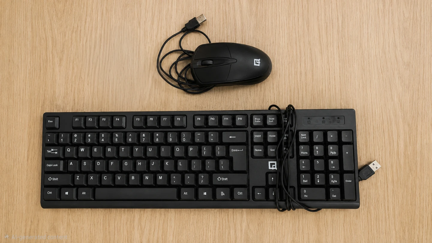 QR-70 Wired Keyboard & Mouse