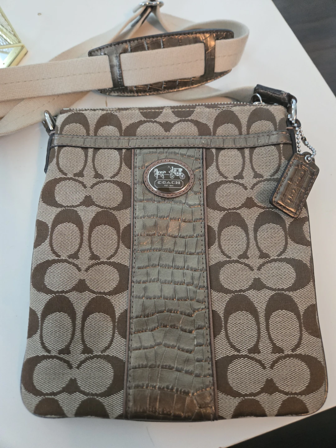 Coach Signature Monogram Crossbody Bag - photo 2