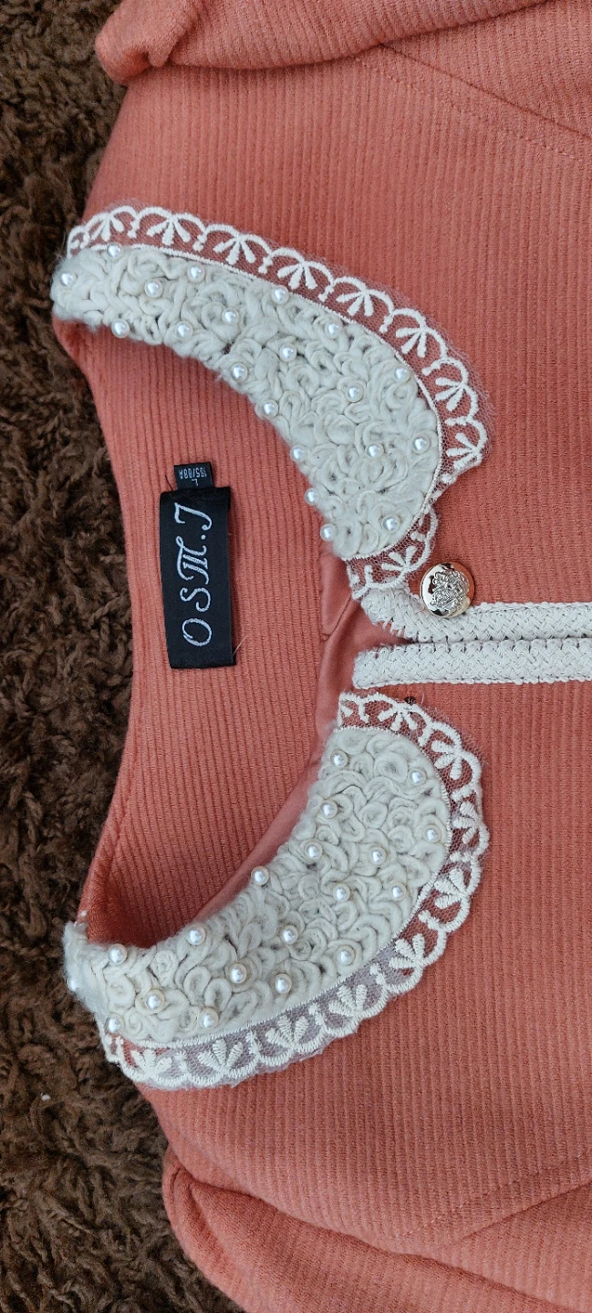 Pink Jacket with Pearl Collar - photo 2