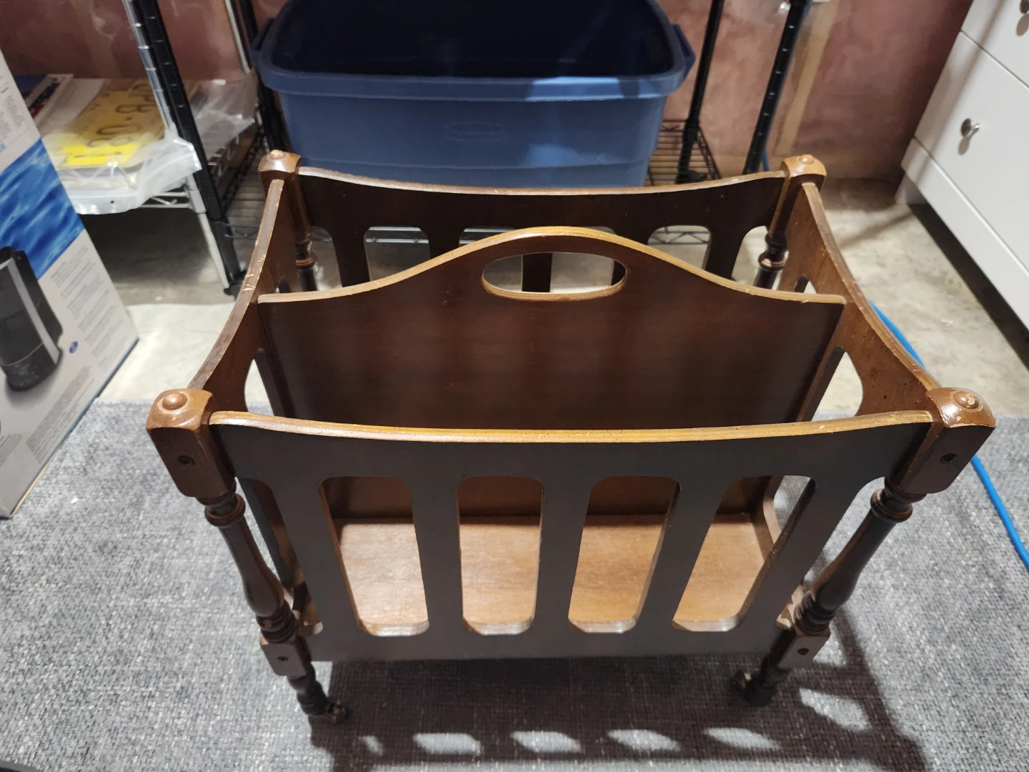 Vintage Wooden Magazine Holder