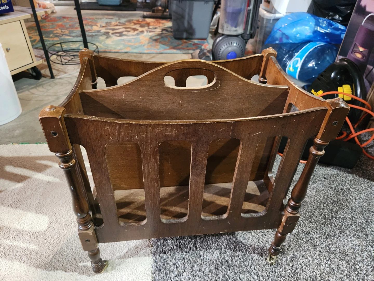 Vintage Wooden Magazine Holder - photo 4