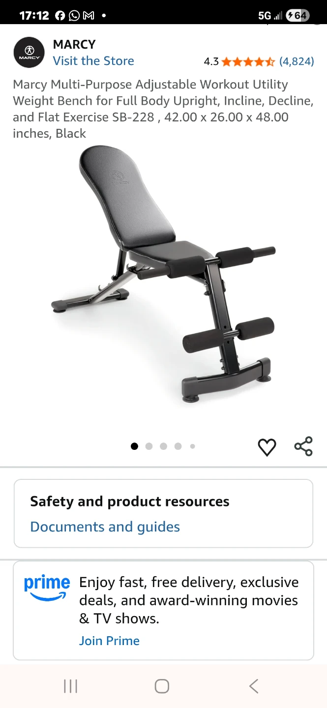 Marcy Adjustable Workout Weight Bench - photo 2