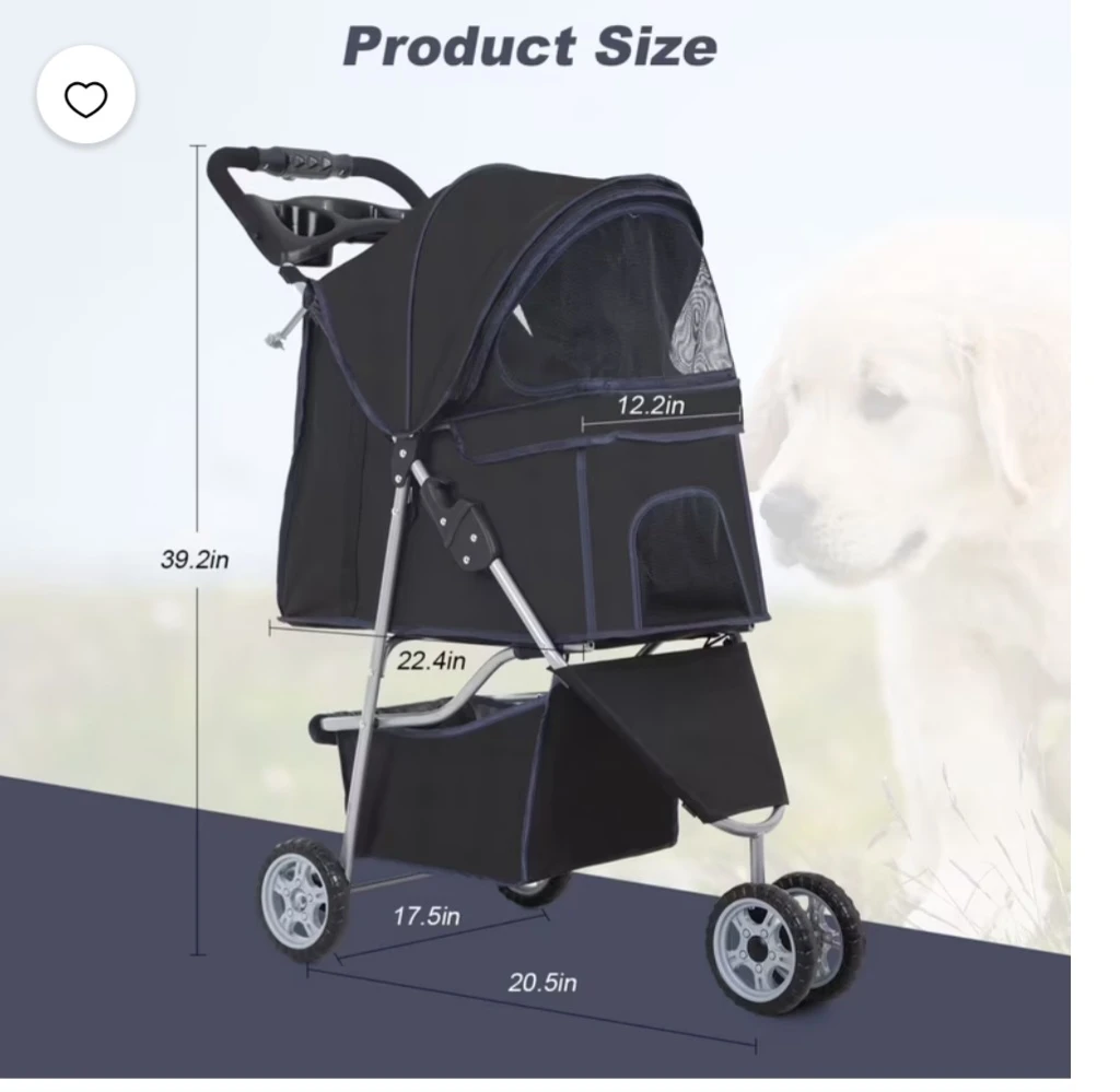 Black Pet Stroller - photo 2