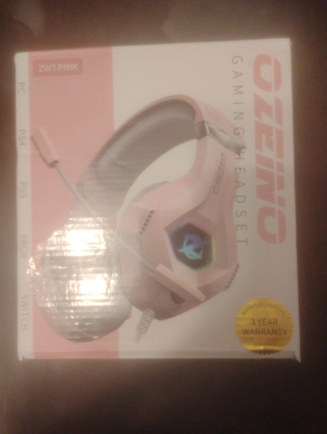 Ozeino ZW1 Pink Gaming Headset for $20