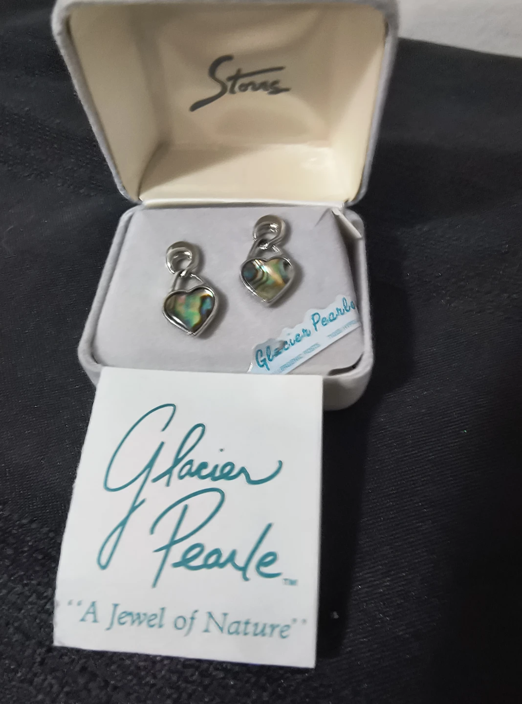 Glacier Pearl Heart Earrings