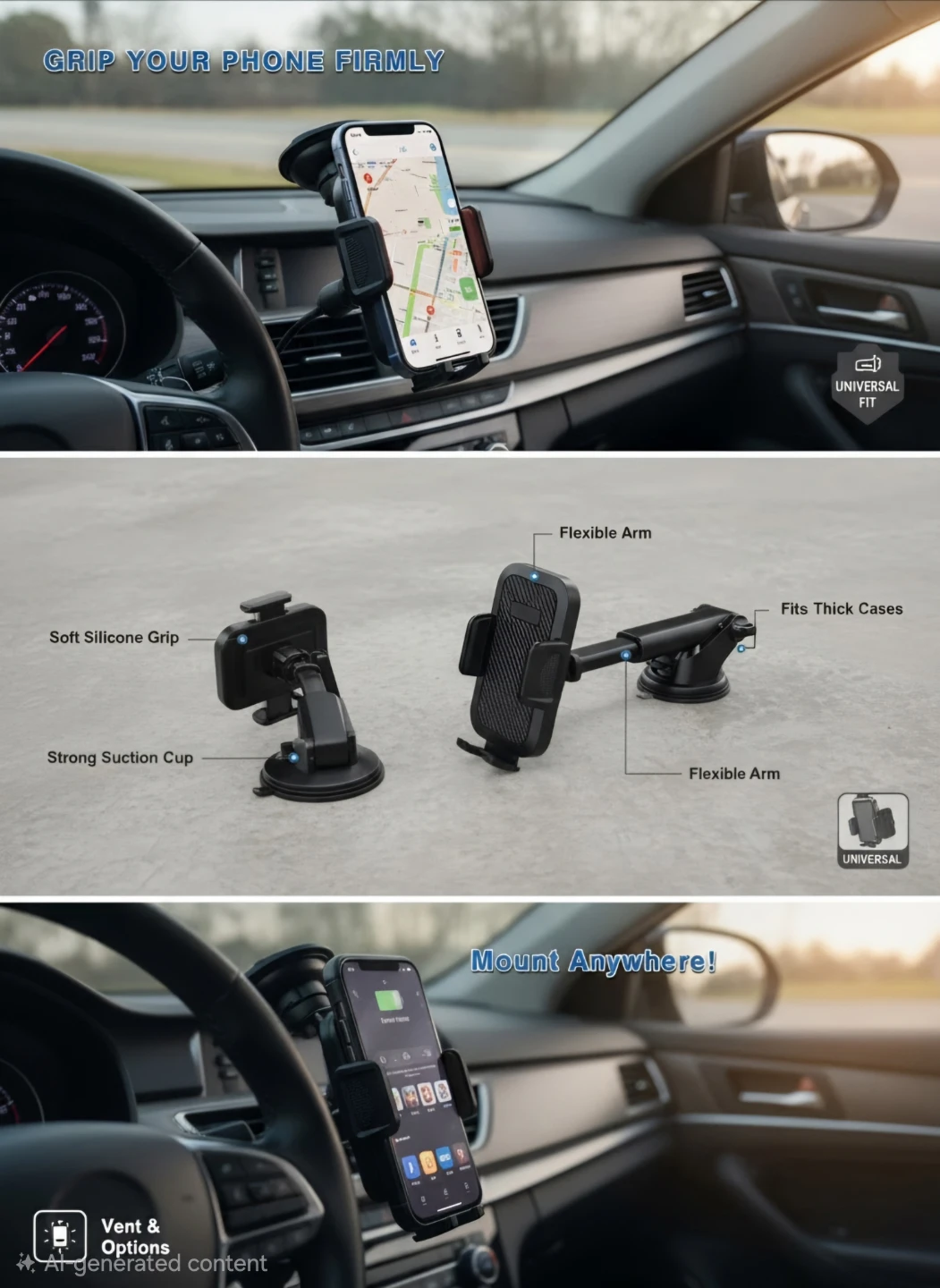 ML-200 Easy One Touch Car Phone Bracket Holder - photo 4