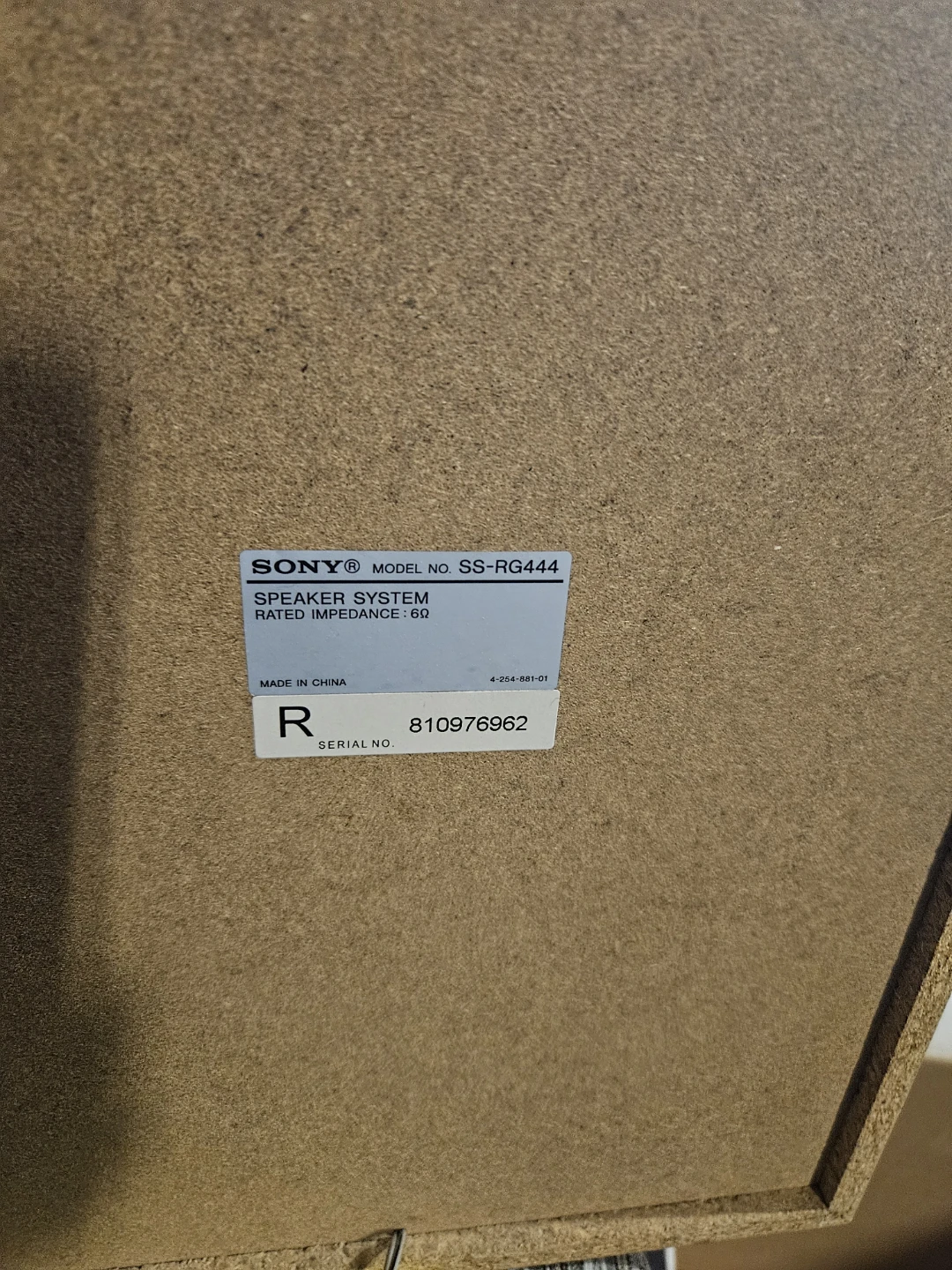 Sony SS-RG444 Speaker System - photo 5