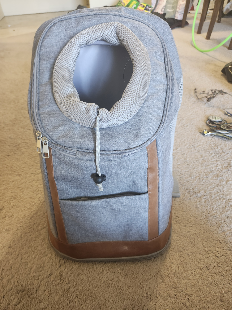 Grey Pet Carrier Backpack