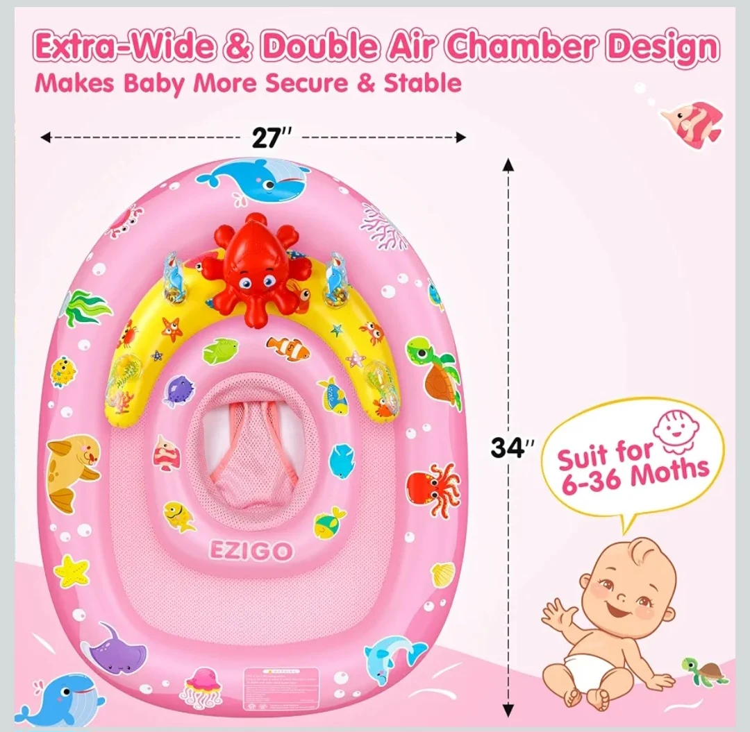 EZIGO Baby Swim Float with Canopy - photo 3