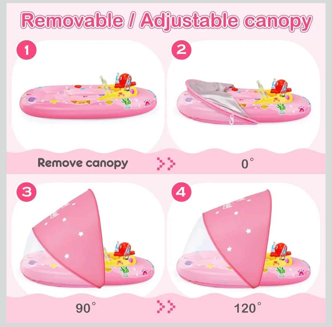 EZIGO Baby Swim Float with Canopy - photo 5