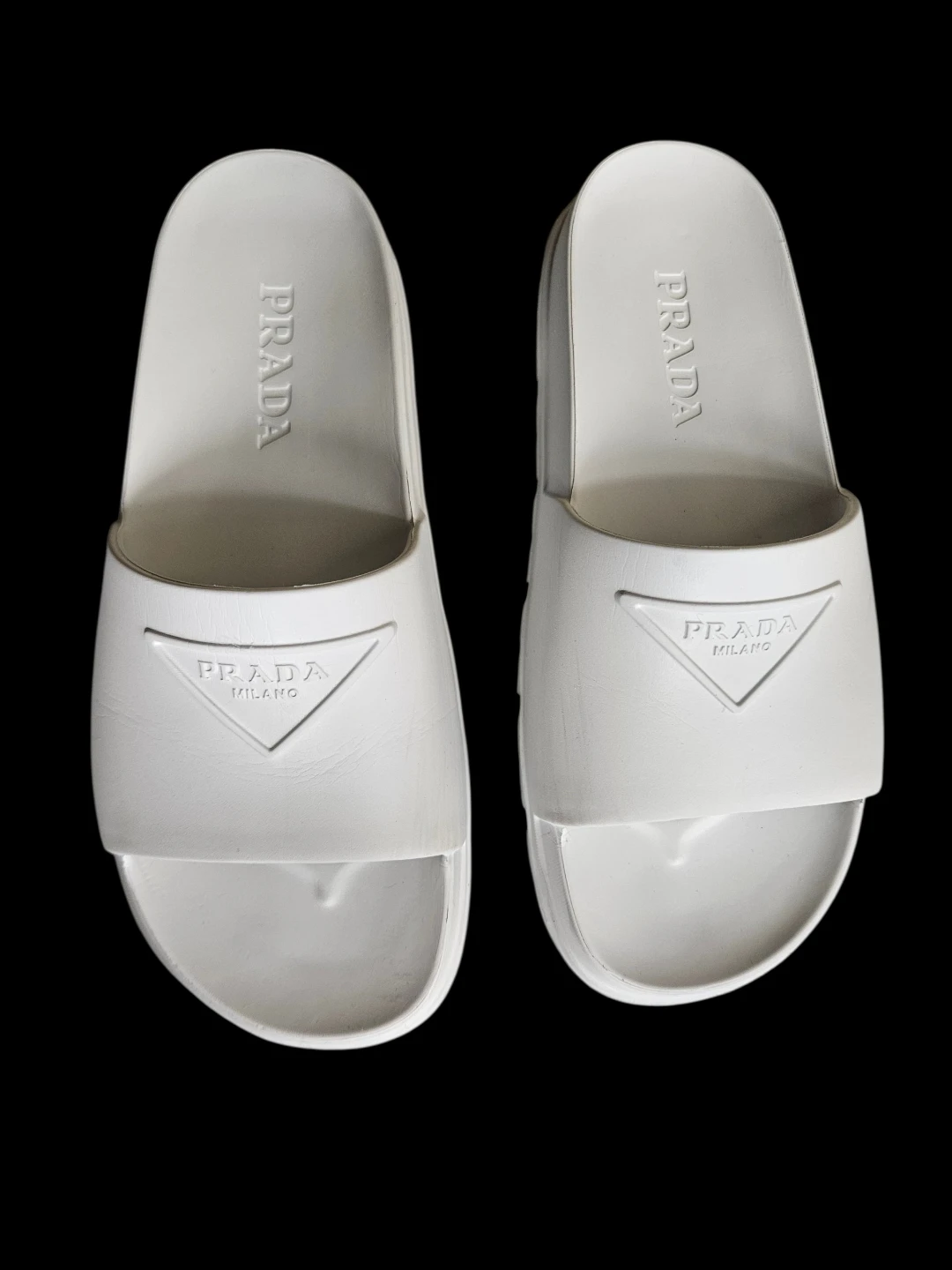 Prada White Slide Sandals - photo 2