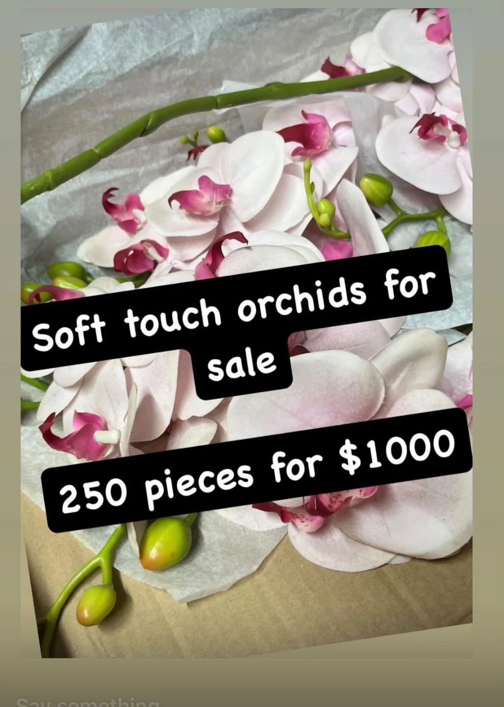 Soft touch orchids for sale - 250 pieces brand new