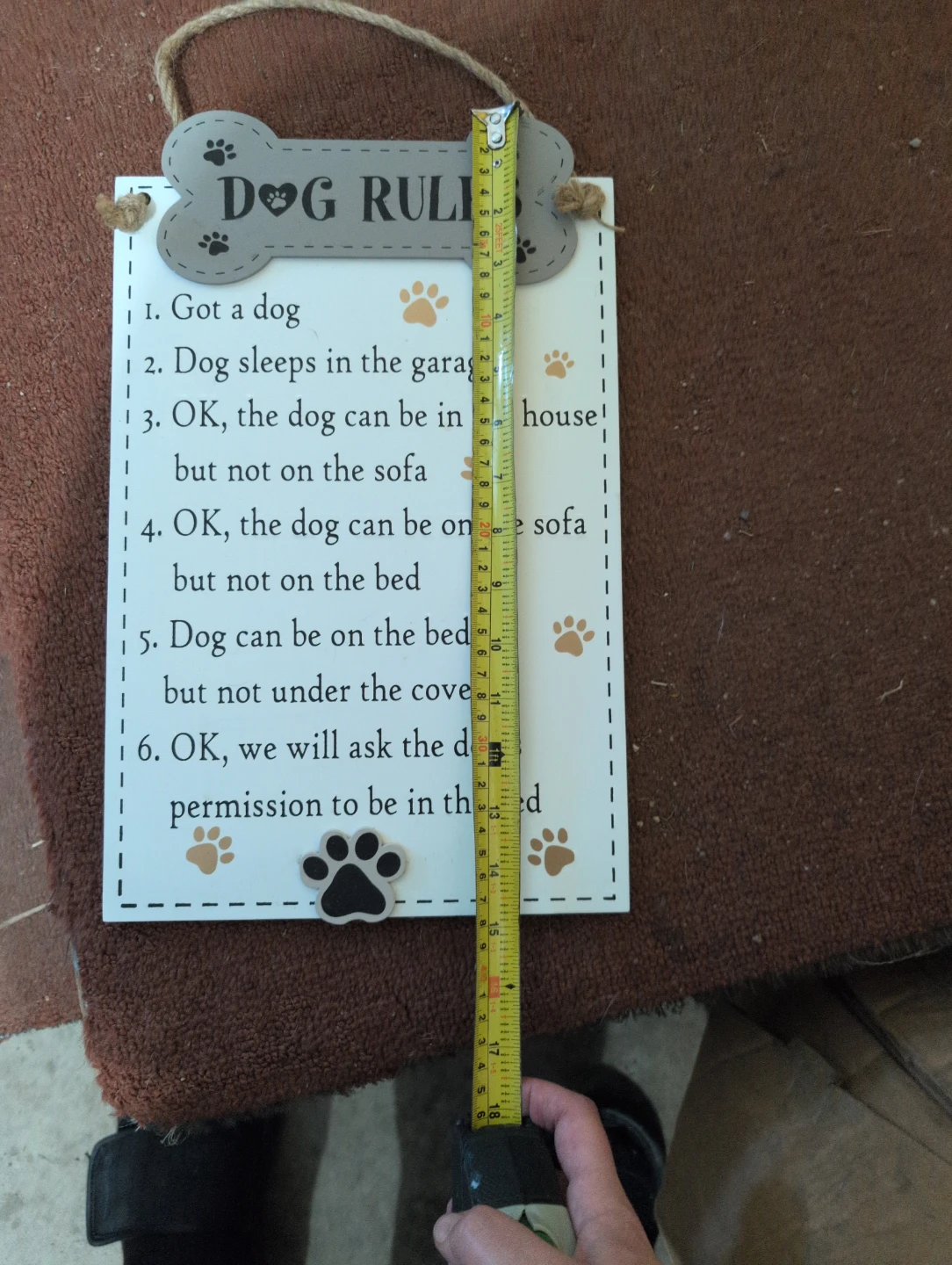 Dog Rules Hanging Sign - photo 2