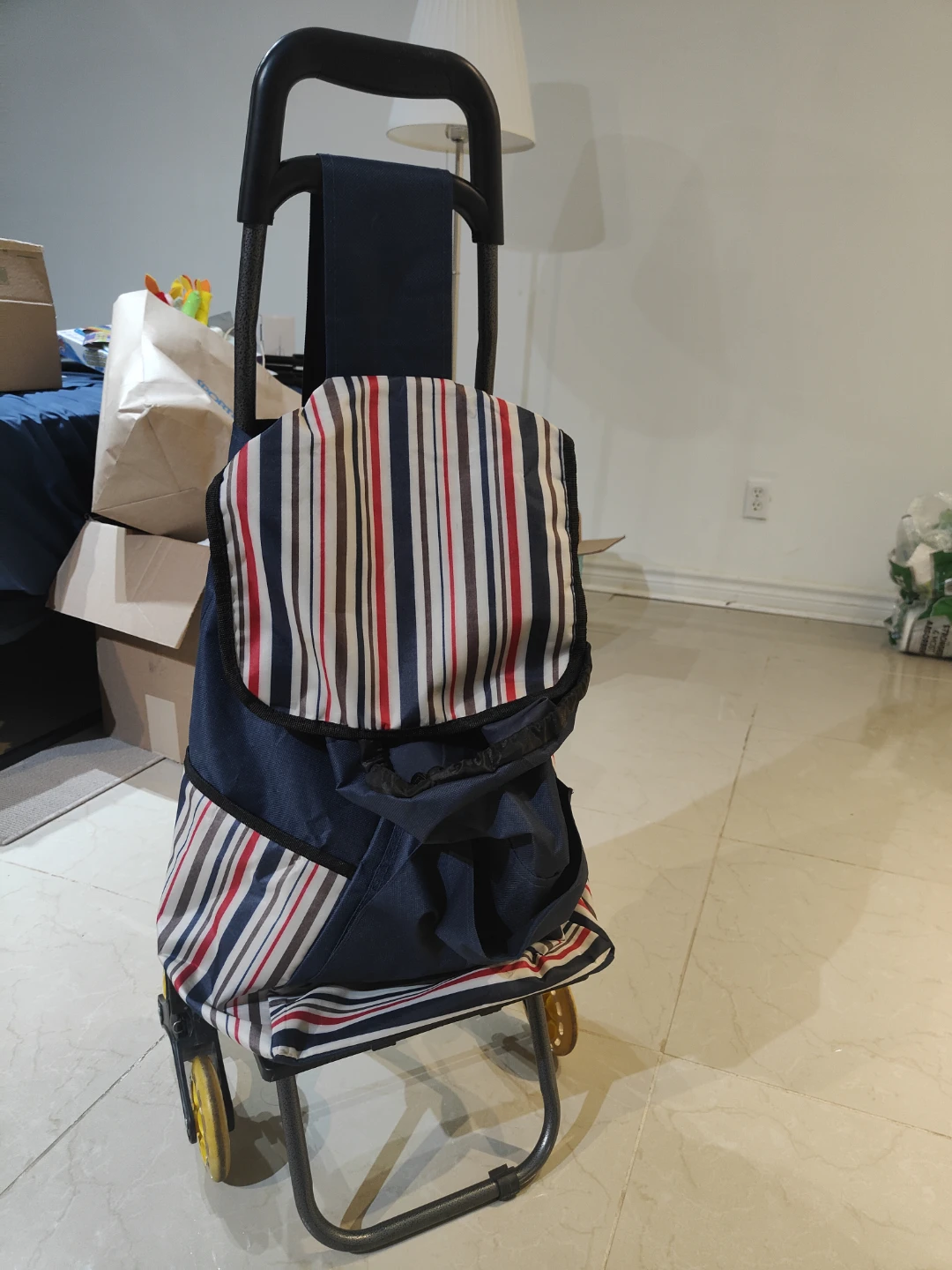Striped Shopping Trolley Cart