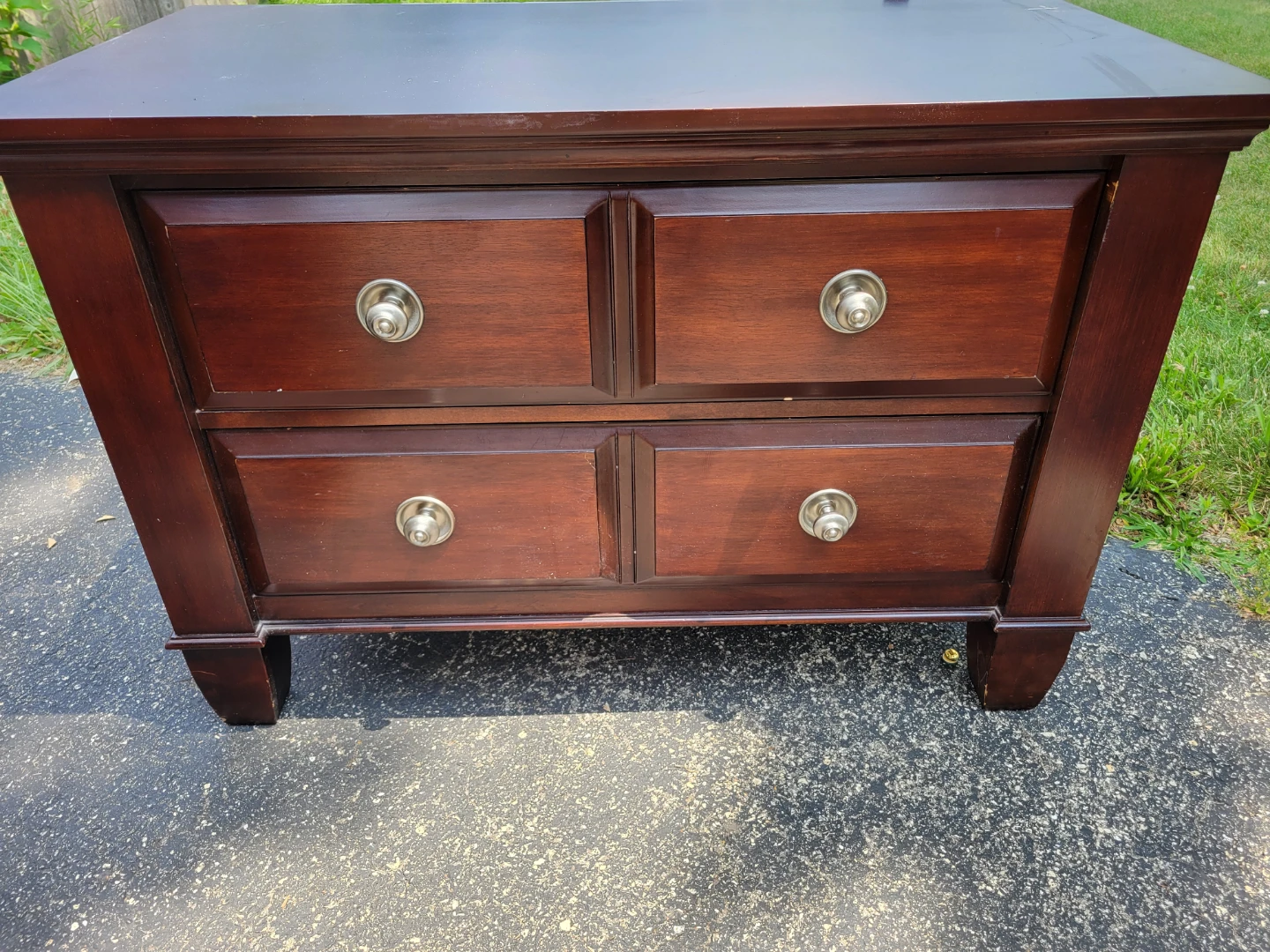 Dark Wood Bedroom Set - Dresser, Cabinet, Headboard - photo 2